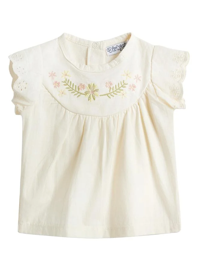 Dirkje Girls Embroidered Top and Jogger Set